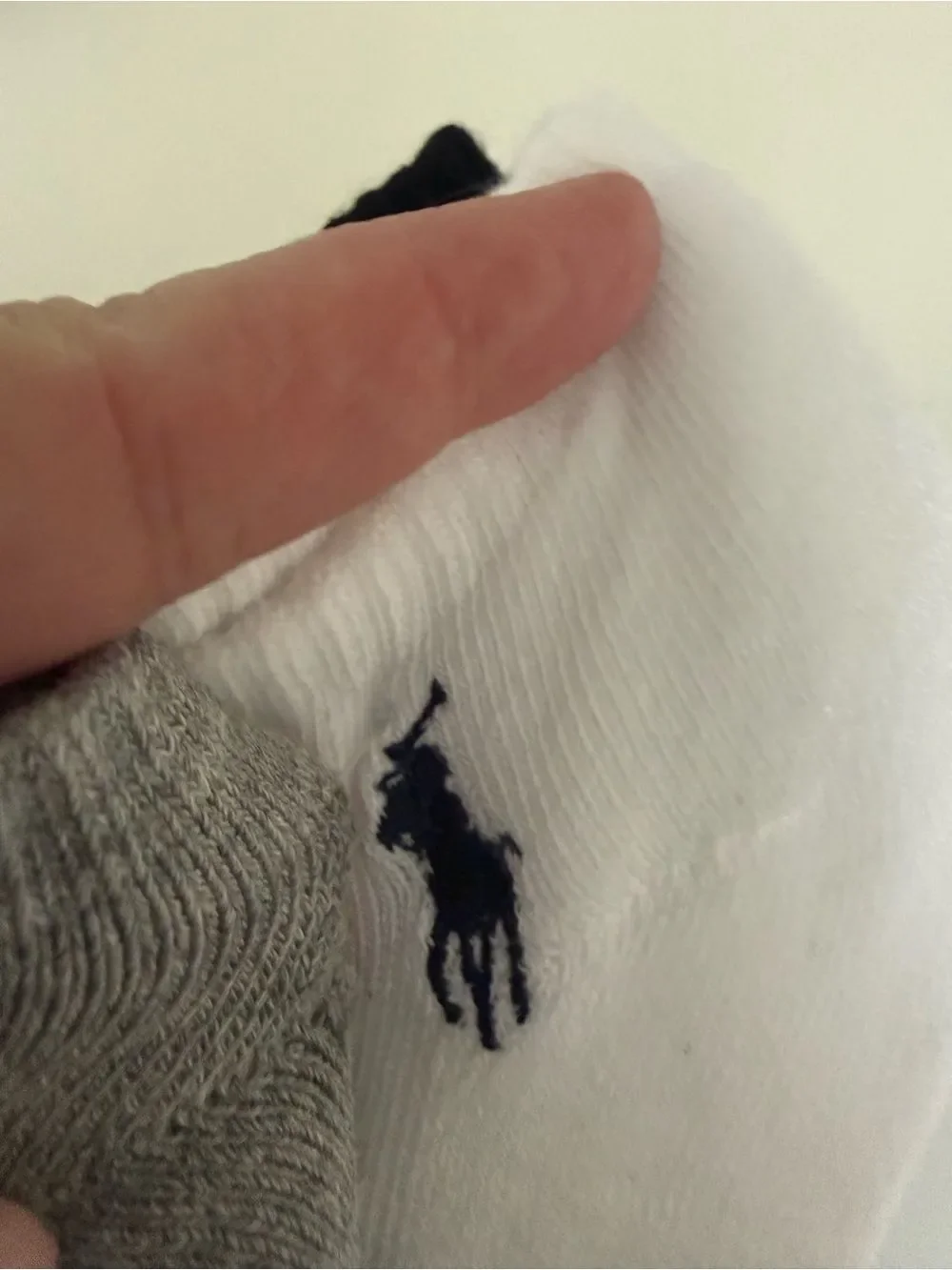 Polo by Ralph Lauren Womens Low Cut Socks Black White and Gray- 6 Pack